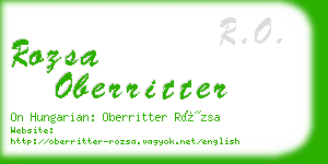 rozsa oberritter business card